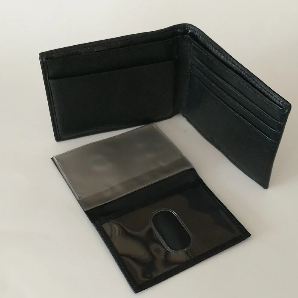 Nautica Black Leather Card Holder
